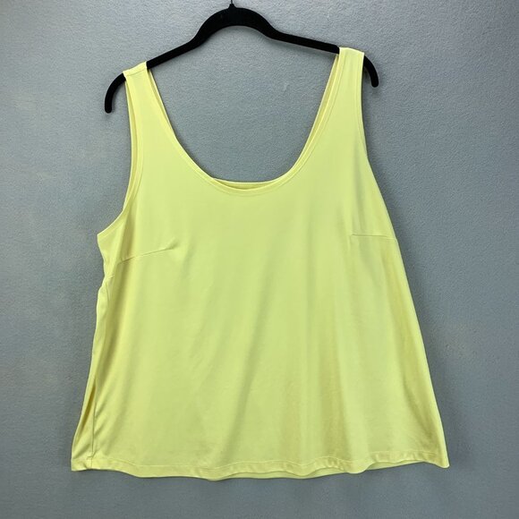 Fig & Flower Anthropologie Blouse Top Womens 2X Yellow Pullover Chiffon Layered - Picture 4 of 16